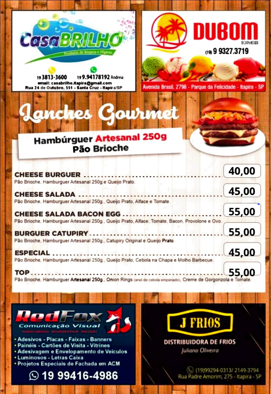 Cardápio Gaúcha Burger página 4